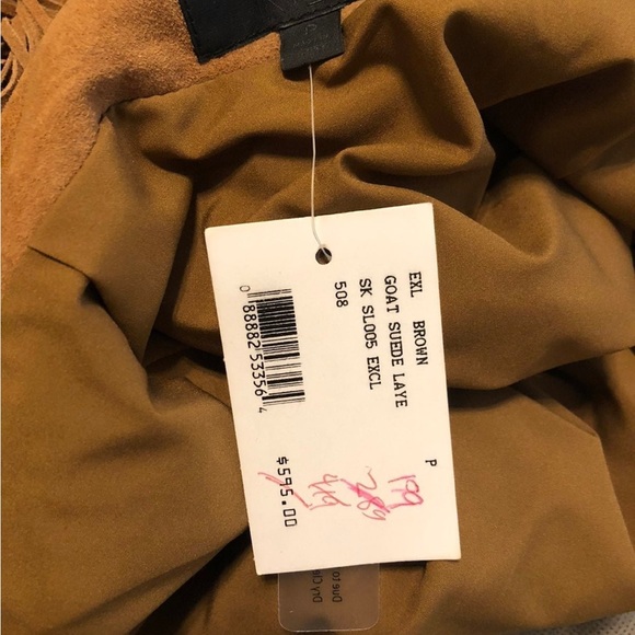 Intermix Suede Fringe Skirt- New With Tags!! - Picture 7 of 13